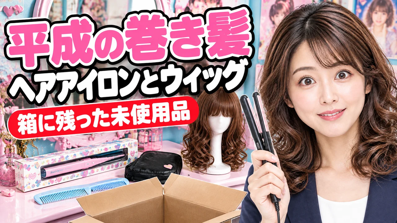 【平成レトロ】コテ巻き・盛り髪・ウィッグの時代｜箱に残った未使用のヘアアイロン【せどり仕入れ・メルカリ】
