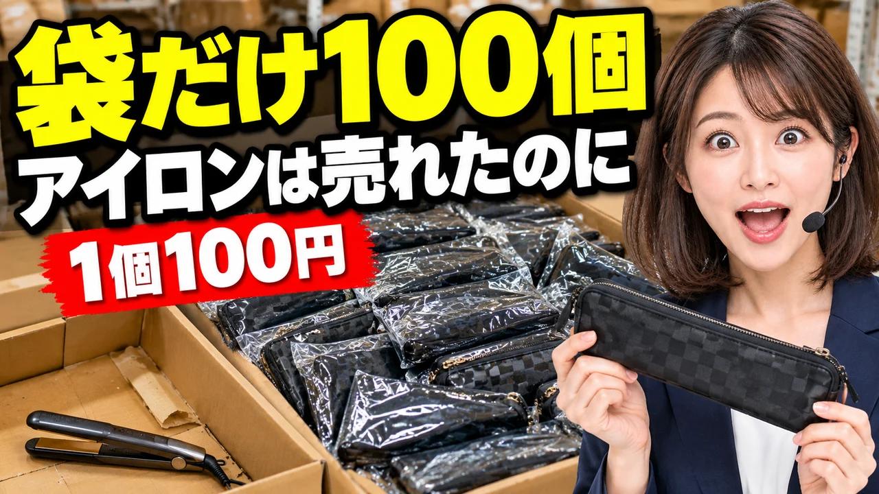 アイロンだけ売れて袋が100個残った…ヘアアイロン用ポーチの使い道【在庫処分・メルカリ仕入れ】