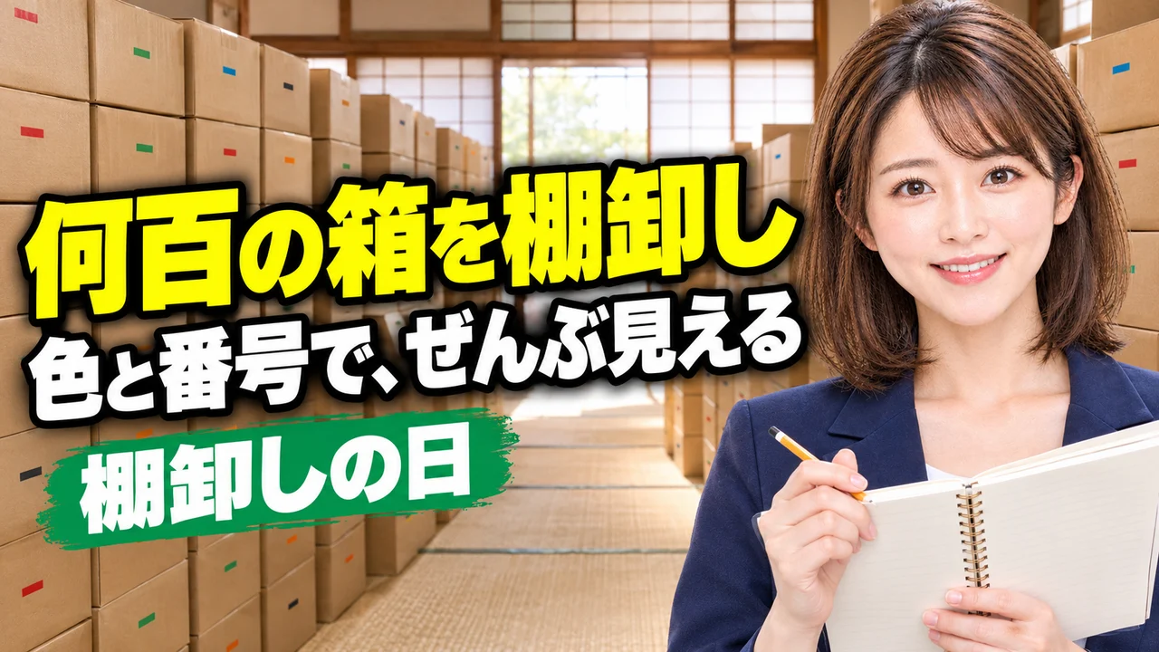 何百箱の在庫を色と番号で整理する｜棚卸しのやり方【整理整頓・在庫管理・せどり】