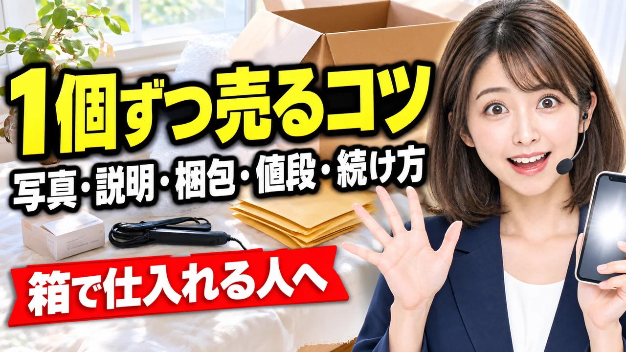 メルカリで売れる人がやっている5つのコツ｜箱で仕入れて1個ずつ売る【フリマアプリ・せどり】